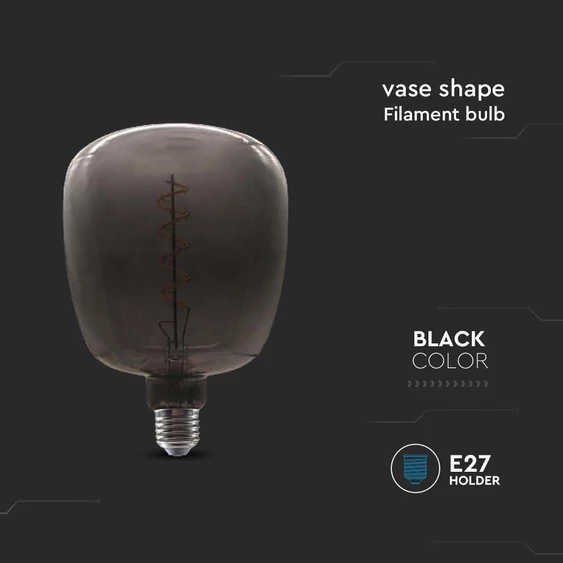 V-TAC füstözött 4W E27 dekor filament égő, váza alakú - SKU 8056
