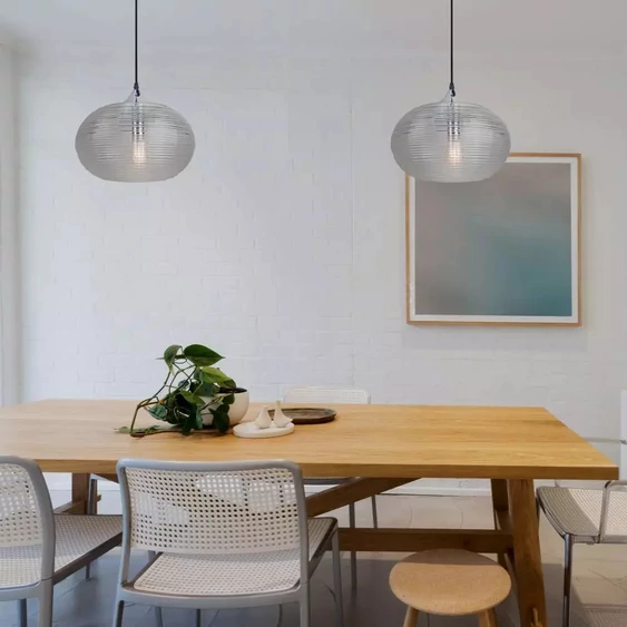 Pendant Light Diamond Cut  Black Glass Transparent  Ф350мм