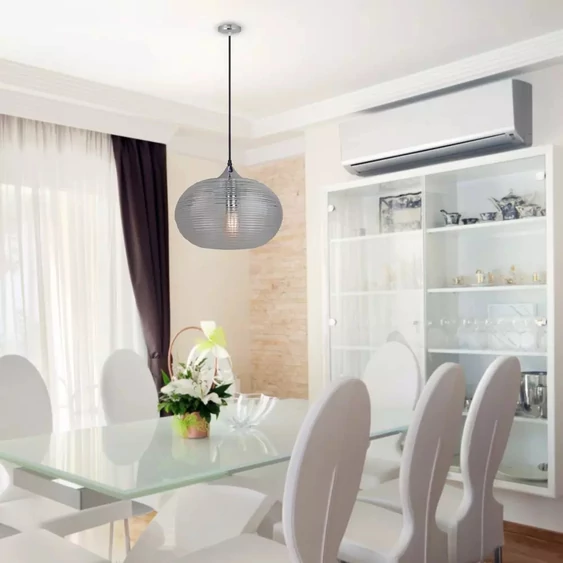 Pendant Light Diamond Cut  Black Glass Transparent  Ф350мм