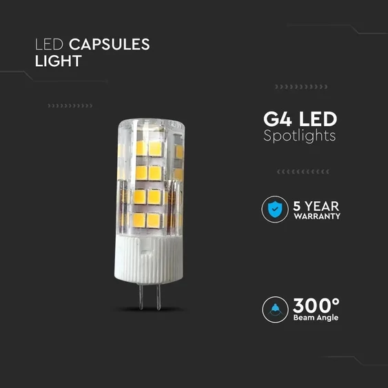 V-TAC G4 LED égő 12V 3,2W hideg fehér - SKU 21133