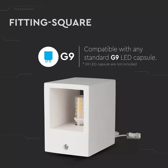 G9 Fitting Square White
