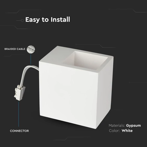 G9 Fitting Square White