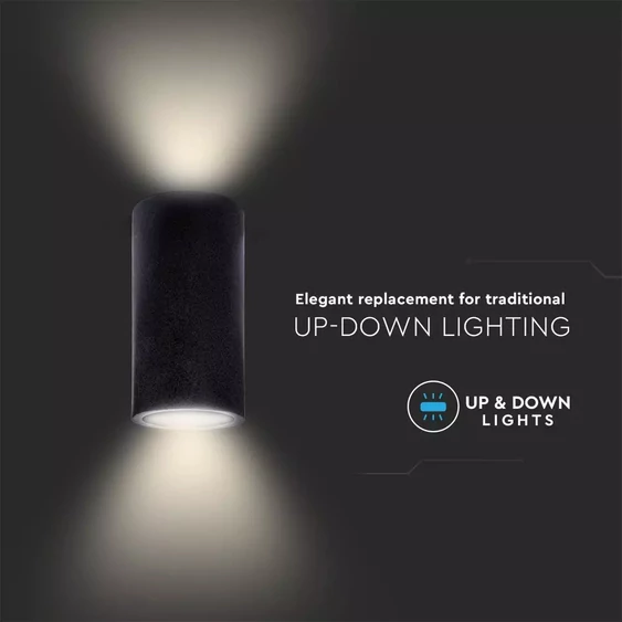 GU10 35W LED Concrete Wall Lamp Dark Grey IP20