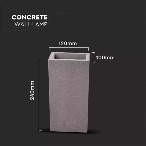 G9*2 25W LED Concrete Wall Lamp  Light Grey IP20