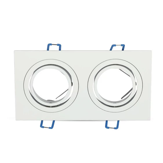 2*GU10 Fitting Square White