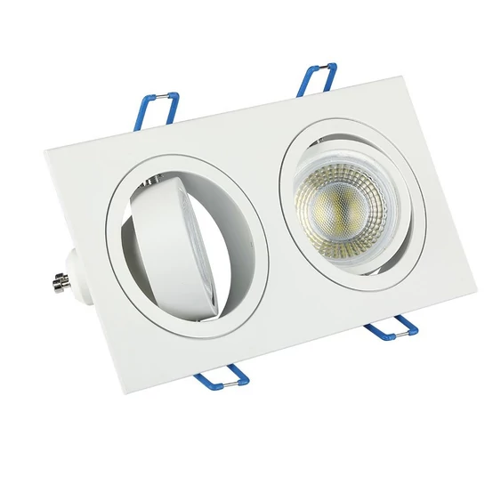 2*GU10 Fitting Square White