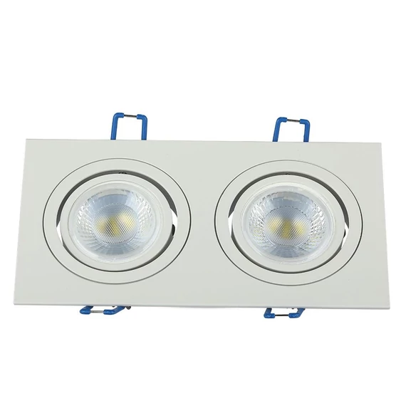 2*GU10 Fitting Square White