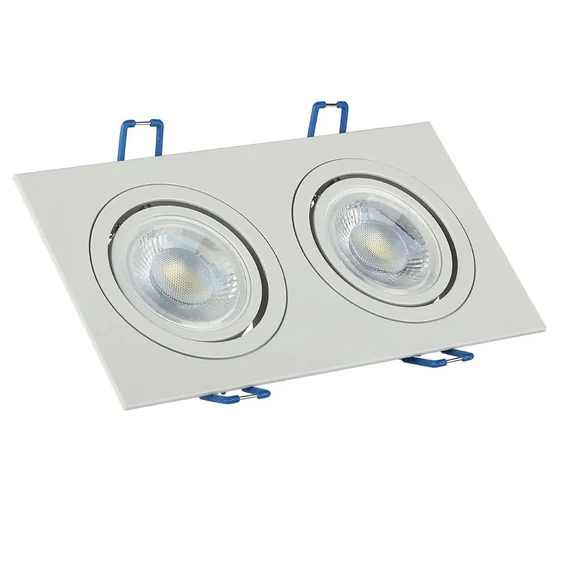 2*GU10 Fitting Square White