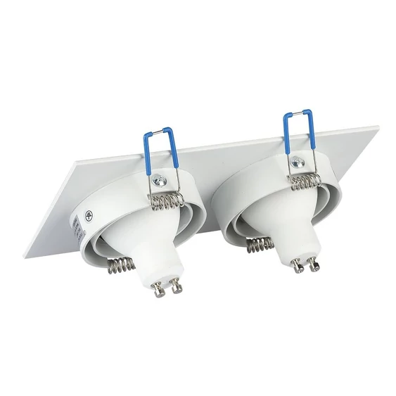 2*GU10 Fitting Square White