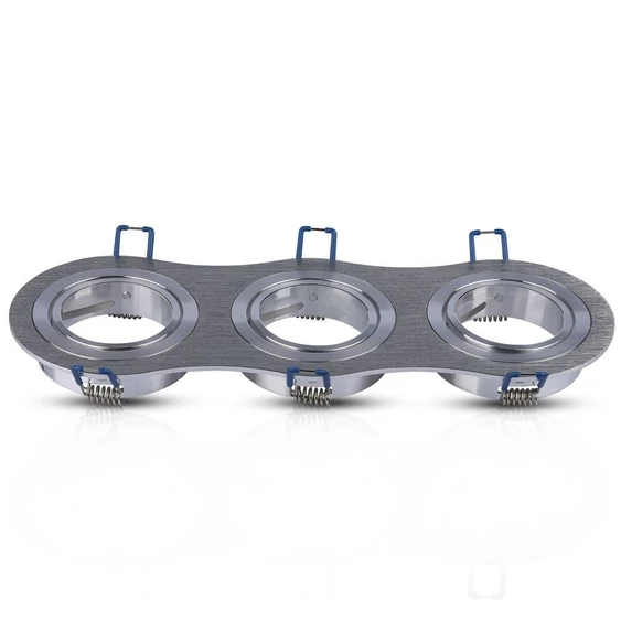 3*GU10 Fitting Round Aluminium Brush