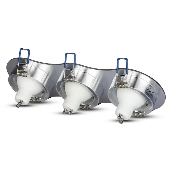 3*GU10 Fitting Round Aluminium Brush