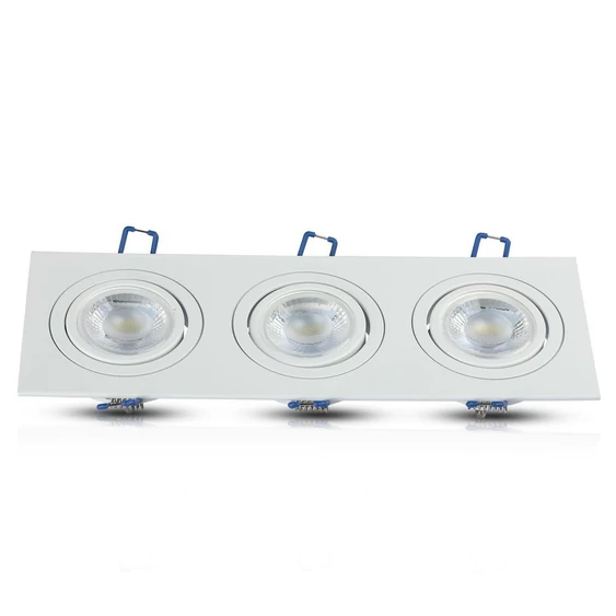 3*GU10 Fitting Square White