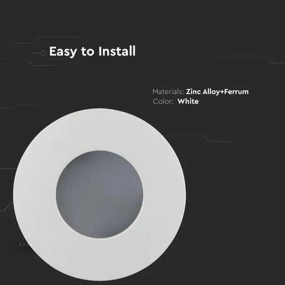 V-TAC GU10 LED falon kívüli fehér lámpatest, IP54 védelemmel - SKU 3669