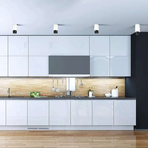 GU10 Fitting Gypsum Metal With Gun Black Bottom