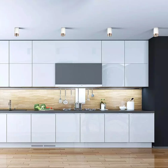 V-TAC GU10 LED falon kívüli lámpatest, fehér+rózsaarany - SKU 3113