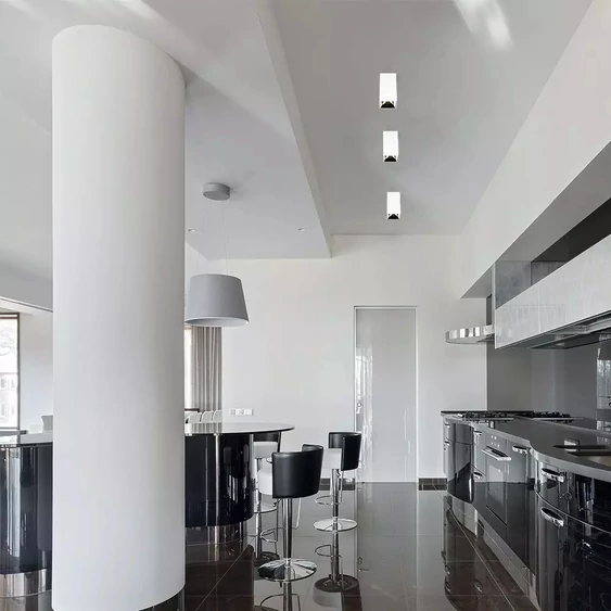 GU 10 Fitting Square White + Rose Gold