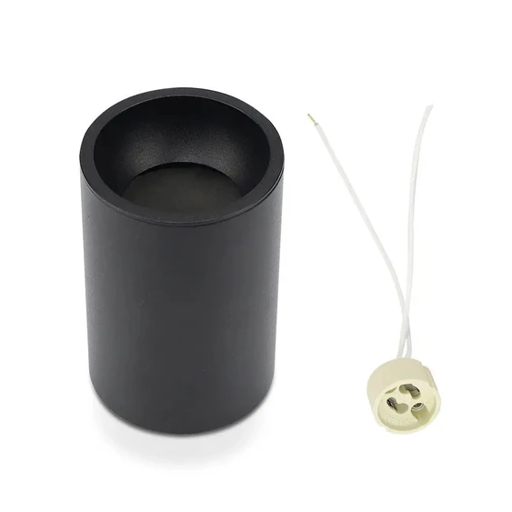 GU10 Surface Mounted Fitting Black