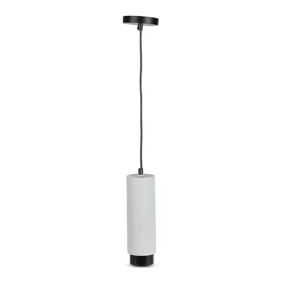 GU10 Fitting Gypsum Pendant  Suspended Metal With Gun Black Bottom