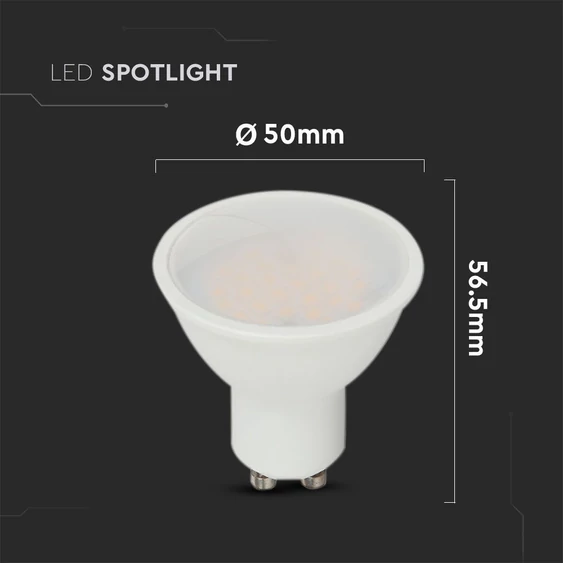 V-TAC GU10 LED spot égő 2.9W természetes fehér 100° - SKU 2988