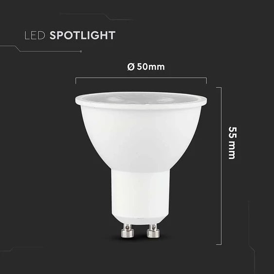 LED Spotlight SAMSUNG CHIP - GU10 7.5W 110° With Lens 3000K