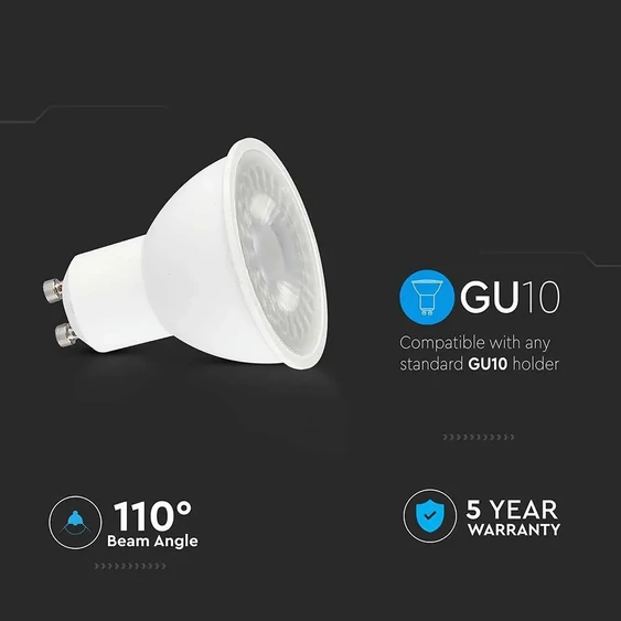 LED Spotlight SAMSUNG CHIP - GU10 7.5W 110° With Lens 3000K