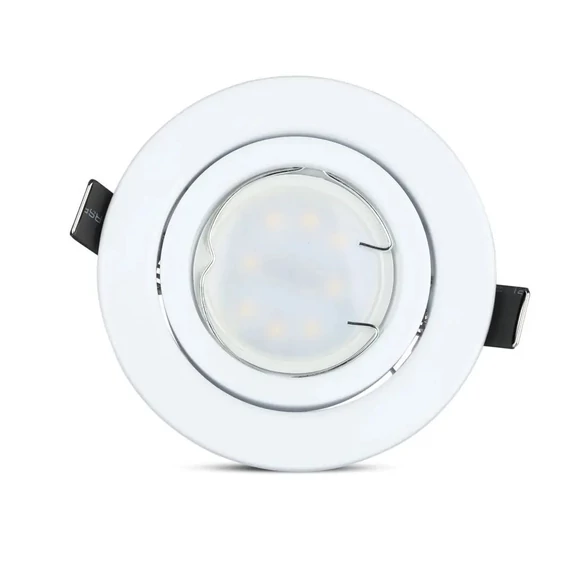 LED Spotlight - 5W GU10 With Fitting White Body 6400K 3pcs/Pack