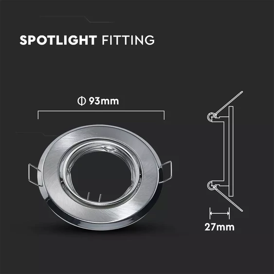 GU10 Round Spotlight Fitting Satin Nickle 2 pcs/box  Ф93