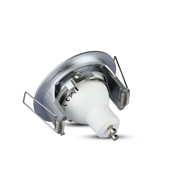 V-TAC Twist-To-Open GU10 LED spotlámpa keret, alumínium szürke fix lámpatest - SKU 3644
