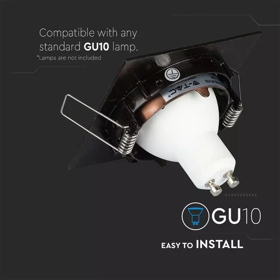 GU10 Fitting Square Movable Bronze