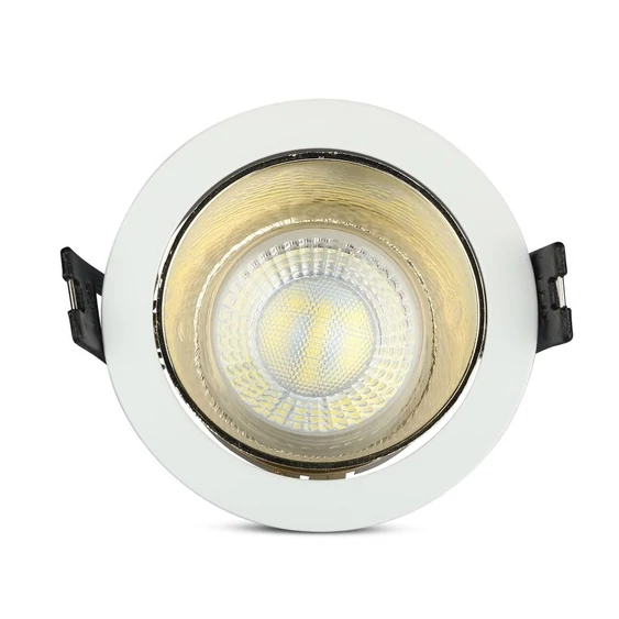 GU10 Fitting White+Gold Round VT-872