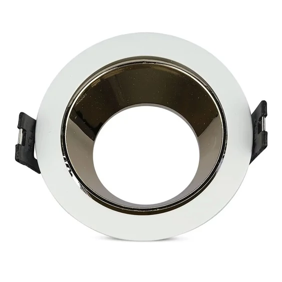 GU10 Fitting White+Gold Round VT-872