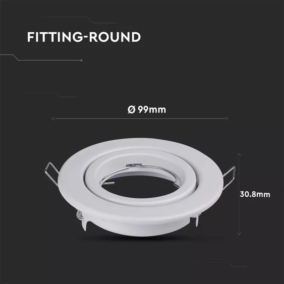 GU10 Housing Round Movable White