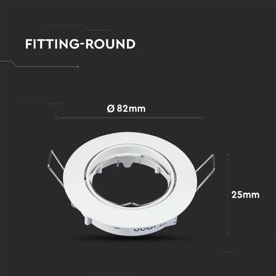 GU10 Fitting Round Movable White