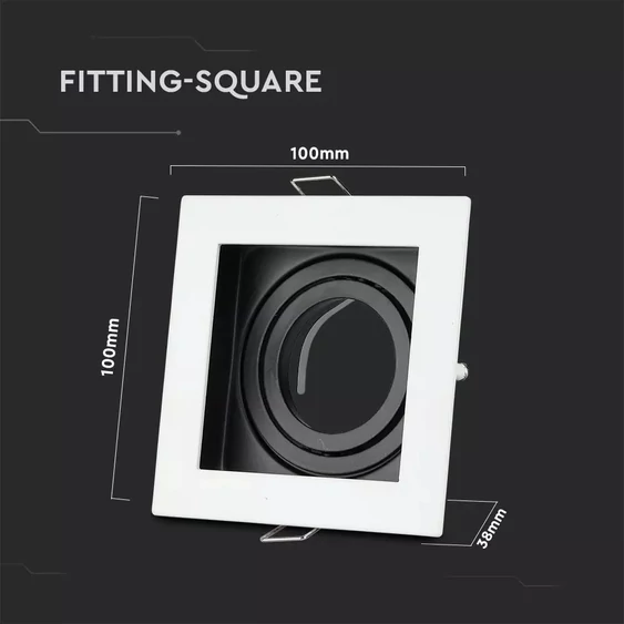 GU10 Fitting Square White