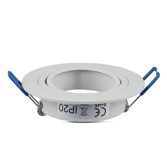 V-TAC GU10 LED spotlámpa keret, fehér billenthető lámpatest - SKU 3599