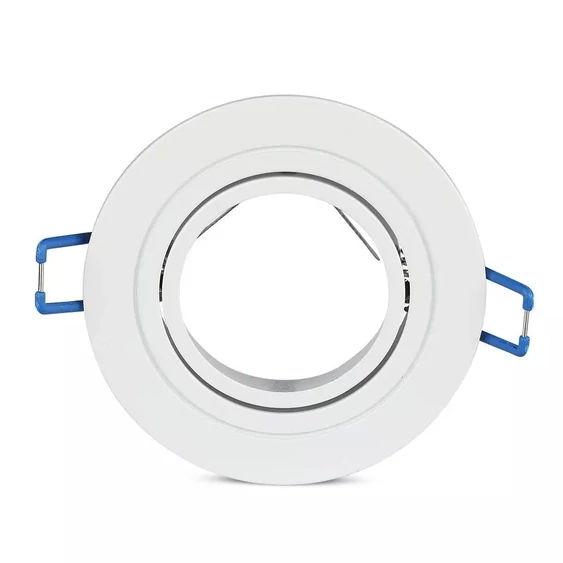 V-TAC GU10 LED spotlámpa keret, fehér billenthető lámpatest - SKU 3599
