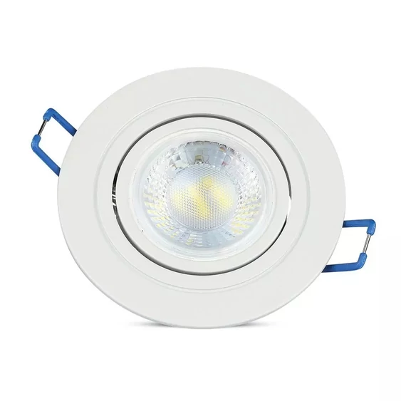 V-TAC GU10 LED spotlámpa keret, fehér billenthető lámpatest - SKU 3599
