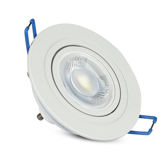 V-TAC GU10 LED spotlámpa keret, fehér billenthető lámpatest - SKU 3599