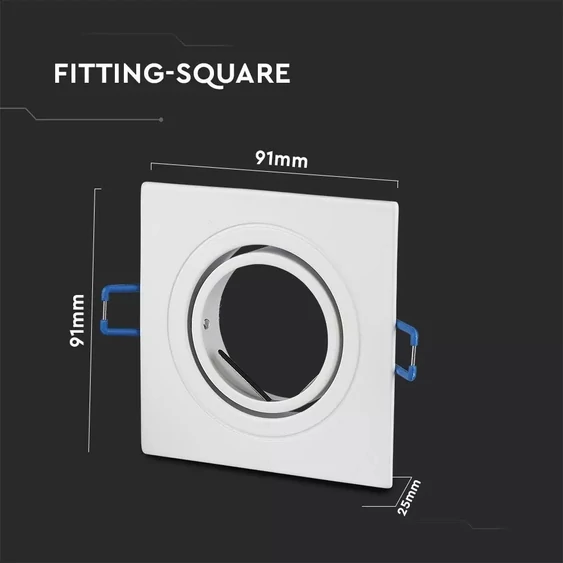 1*GU10 Fitting Square White