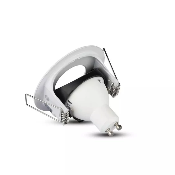 V-TAC GU10 LED spotlámpa keret, fehér billenthető lámpatest - SKU 3611