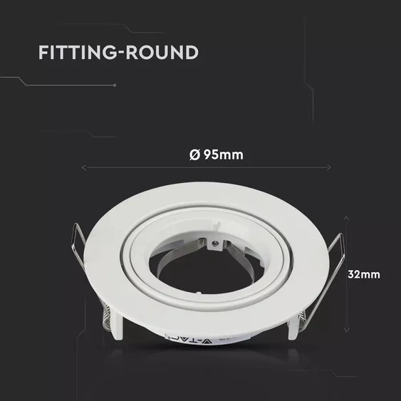 GU10 Fitting Round White