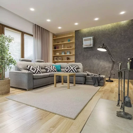 GU10 Fitting Square White + Black