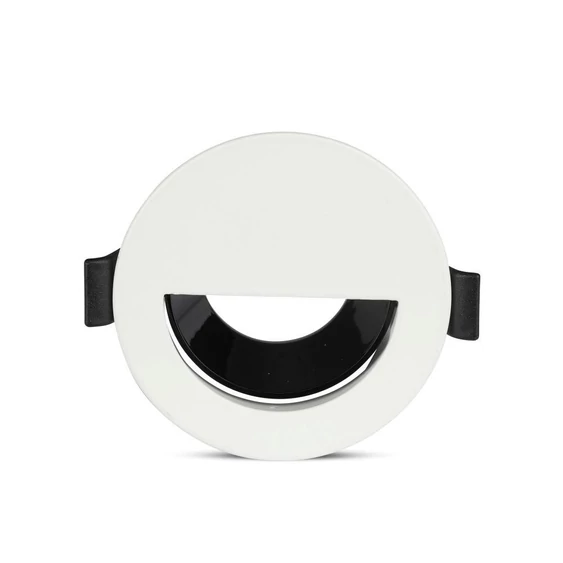 GU10 Fitting Half Circle White + Black