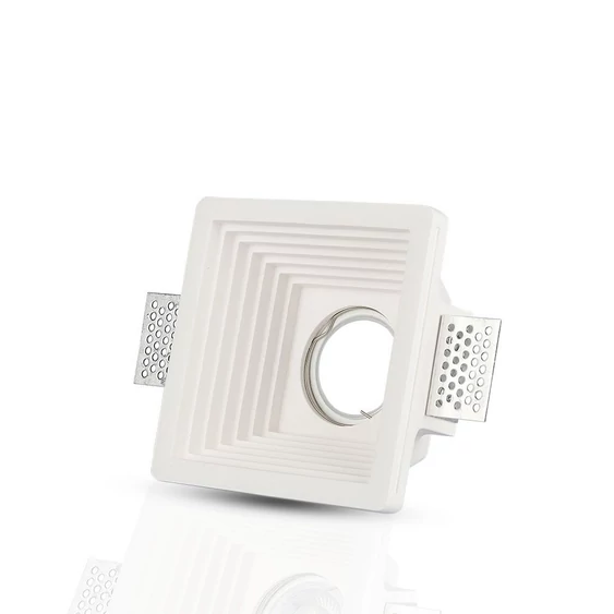 GU10 Fitting Gypsum White Recessed Light Square