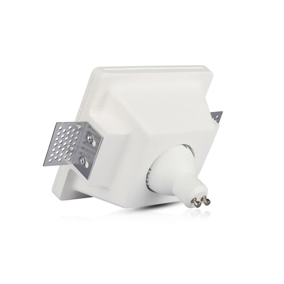 GU10 Fitting Gypsum White Recessed Light Square