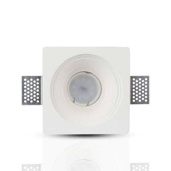 GU10 Fitting Gypsum White Recessed Light Round