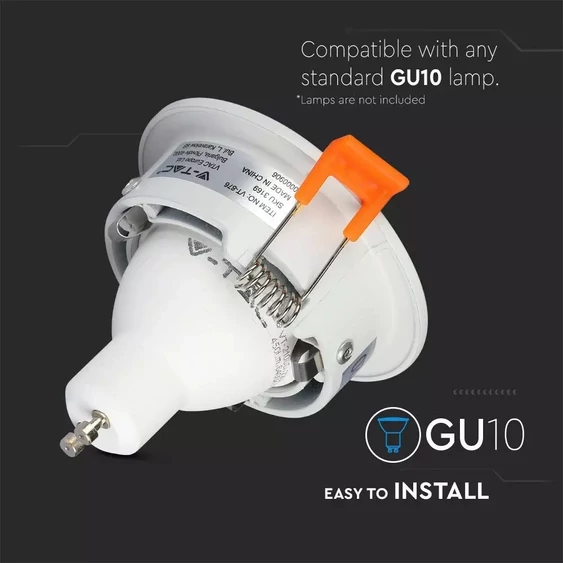 GU10 Fitting Round White