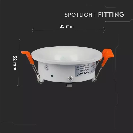 GU10 Fitting Round White