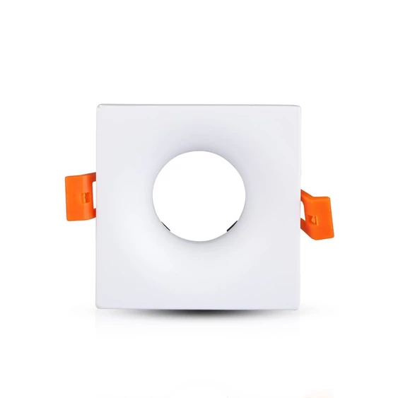 V-TAC GU10 LED spotlámpa keret, fehér fix lámpatest - SKU 3170