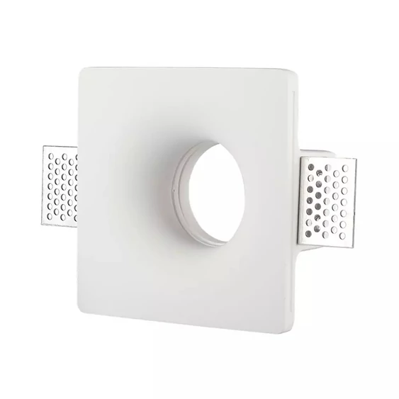 GU10 Fitting Square Gypsum White